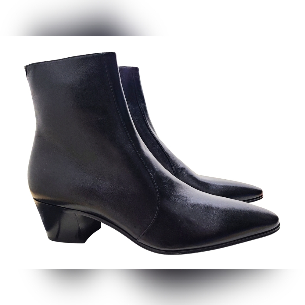 SAINT LAURENT ◇ Vassili Lamb Leather Boots ◇ US 11.5